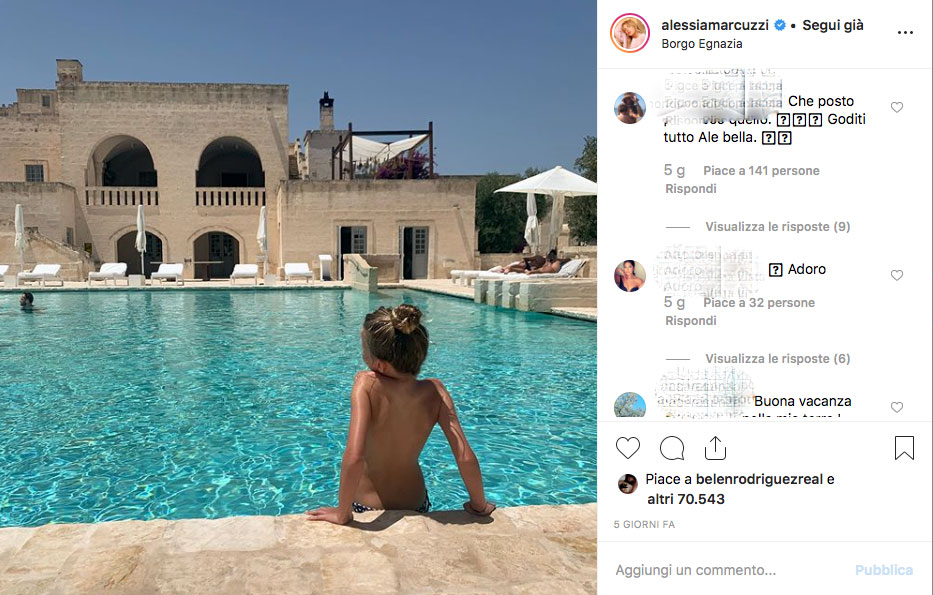 alessia marcuzzi vacanze