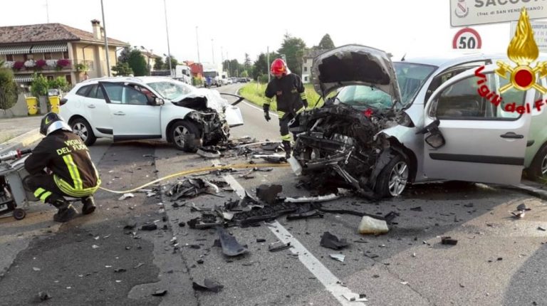 Incidente frontale a Treviso