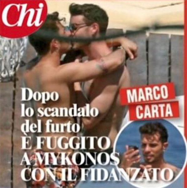 Marco Carta in Grecia col fidanzato