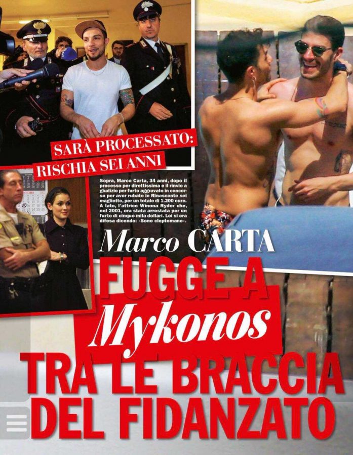 marco carta con il fidanzato sirio