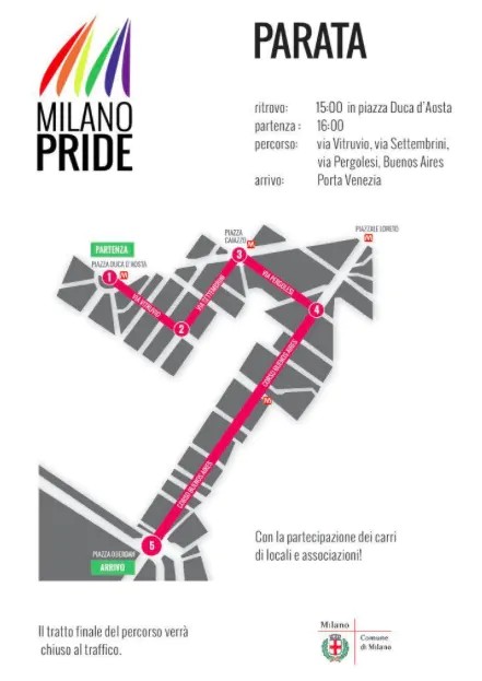 Milano Pide percorso