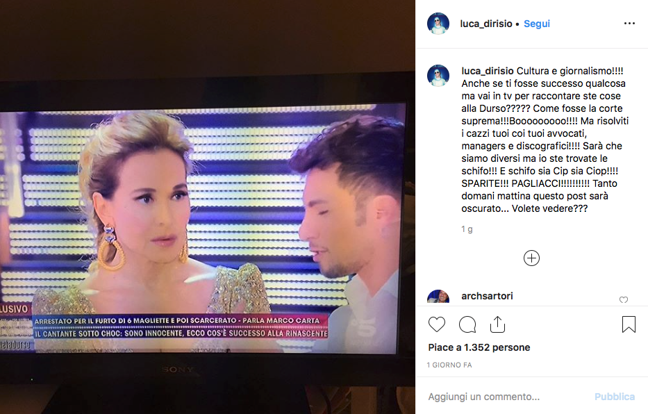 luca dirisio contro marco carta