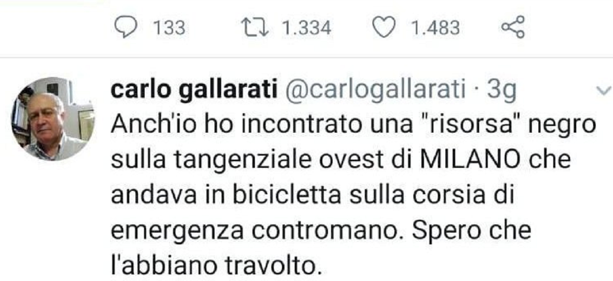tweet razzista