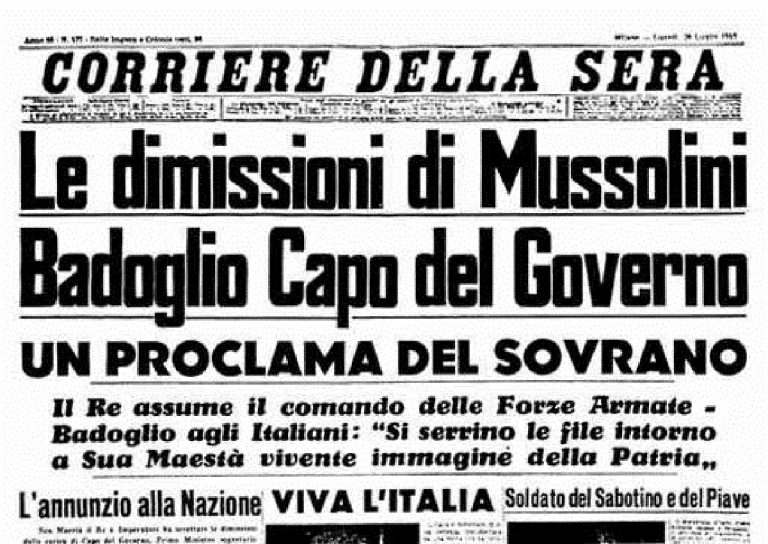 Caduta del Fascismo: le cause e la Resistenza