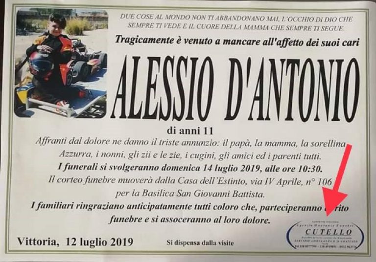 funerale bambini suv