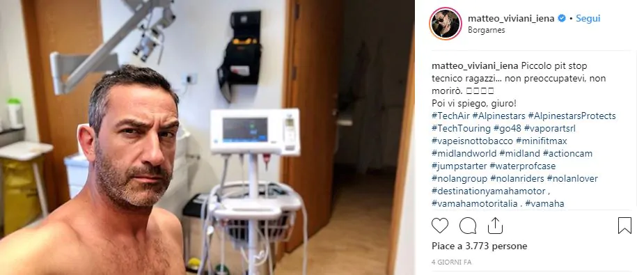 Matteo Viviani in ospedale