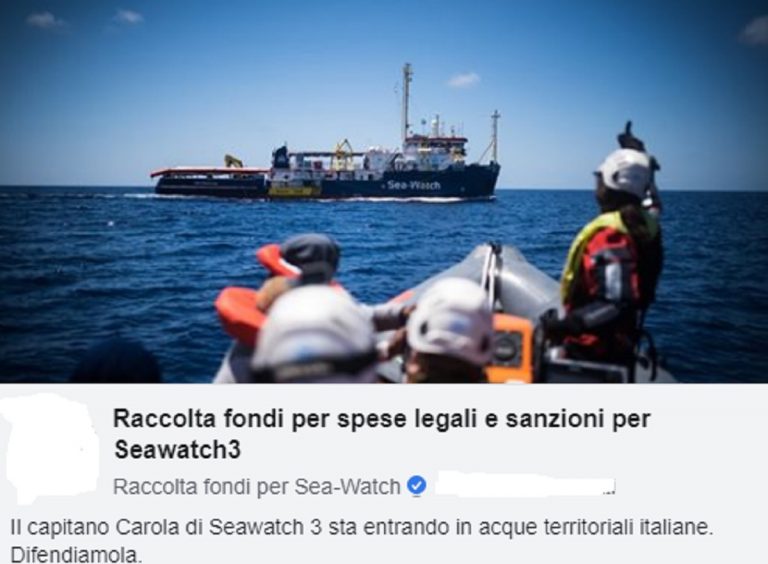 sea watch raccolta fondi