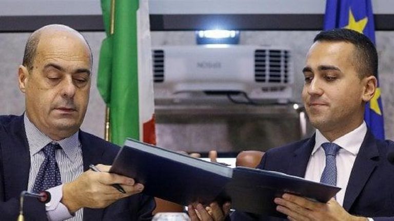Accordo Pd-M5s incontro di maio zingaretti