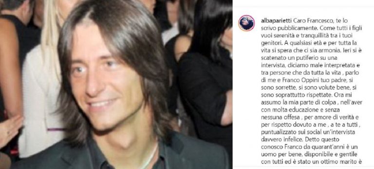 alba parietti lettera francesco