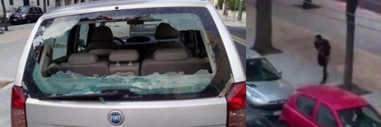 lecce distrugge auto