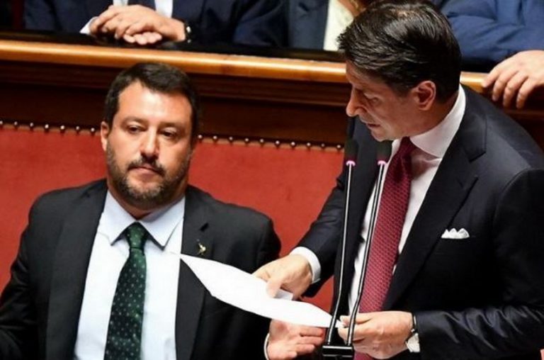 Matteo Salvini contro Conte