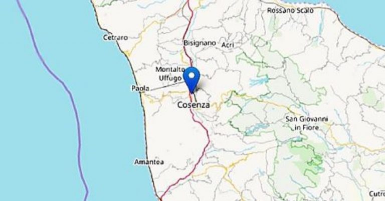 Terremoto a Cosenza