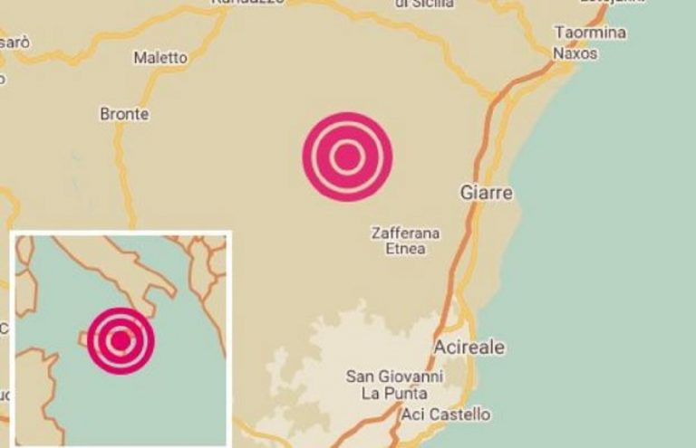 Terremoto sicilia oggi zafferana etnea