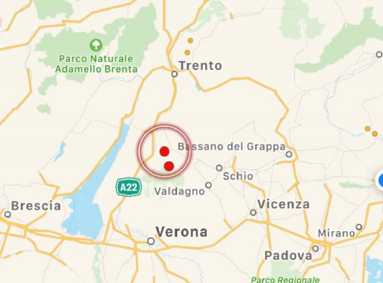 terremoto trento