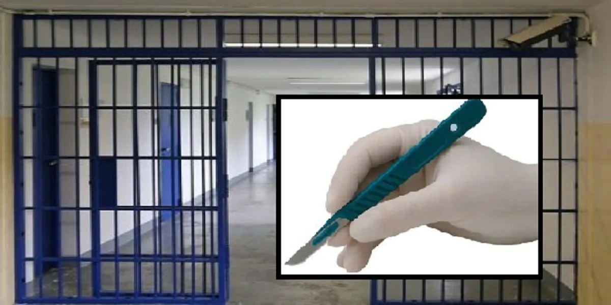In carcere con bisturi nelle parti intime