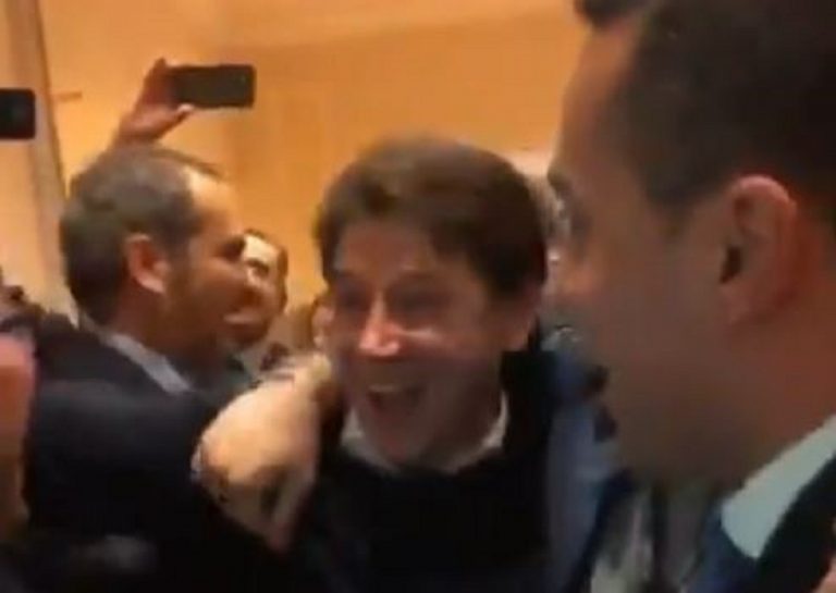 Conte video esultanza M5s