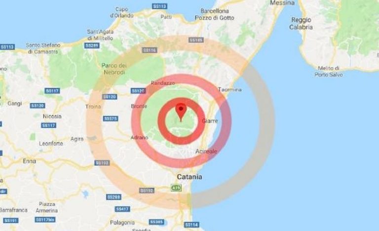 Terremoto sicilia catania