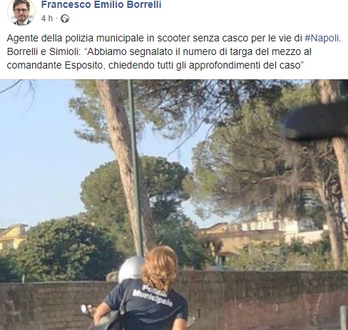 vigilessa senza casco