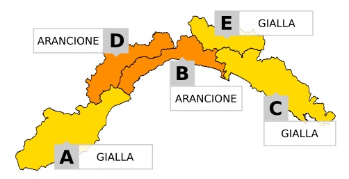 allerta meteo in Liguria