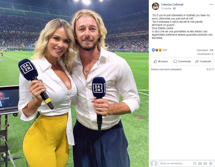 caterina collovati post diletta leotta