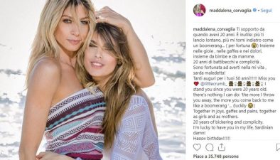 Maddalena Corvaglia a Elisabetta Canalis