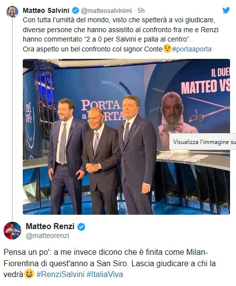 Renzi Salvini Twitter