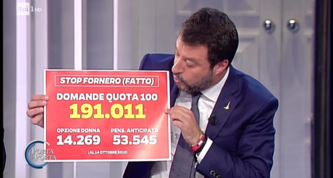 Salvini Renzi Porta a Porta