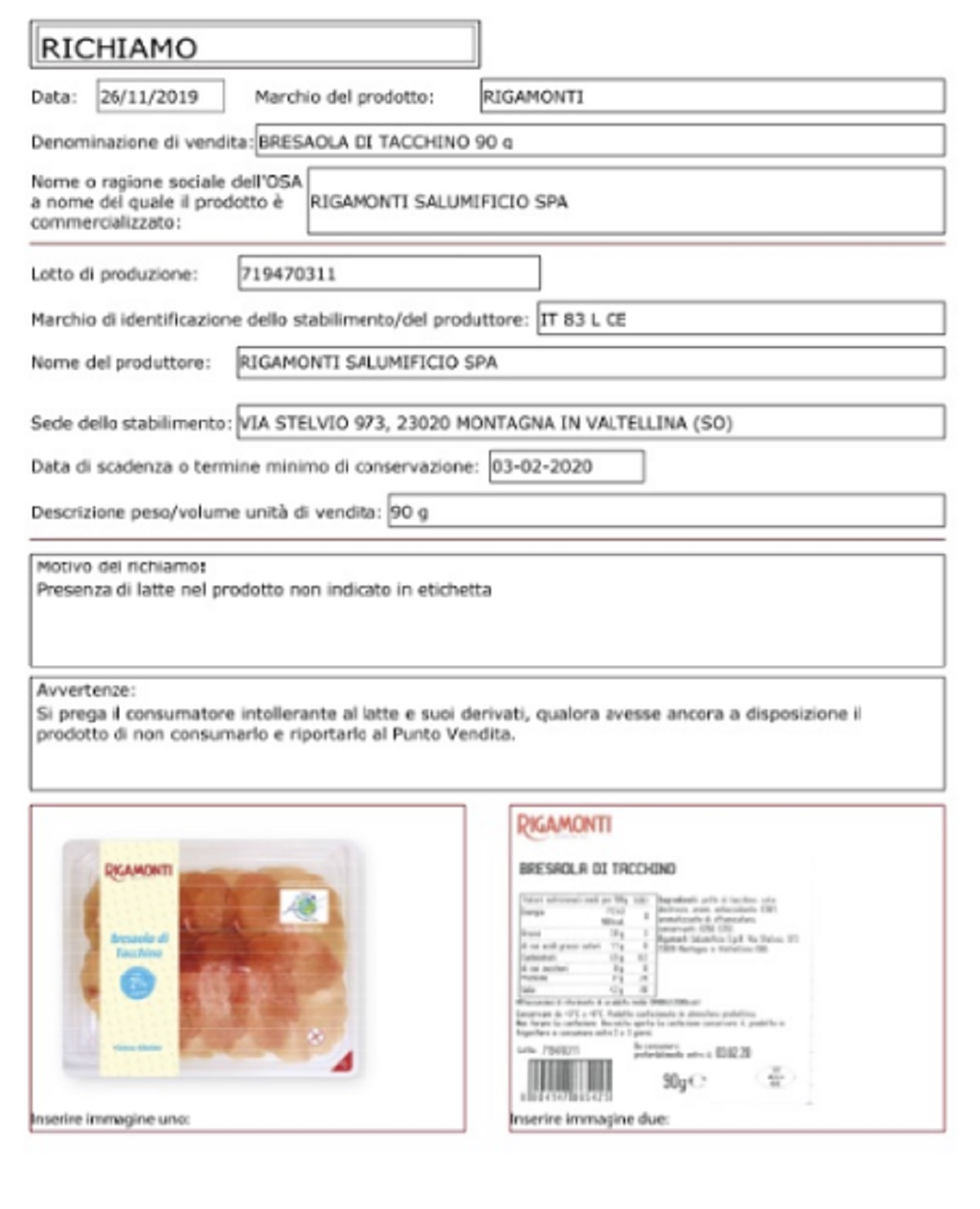 bresaola richiamo