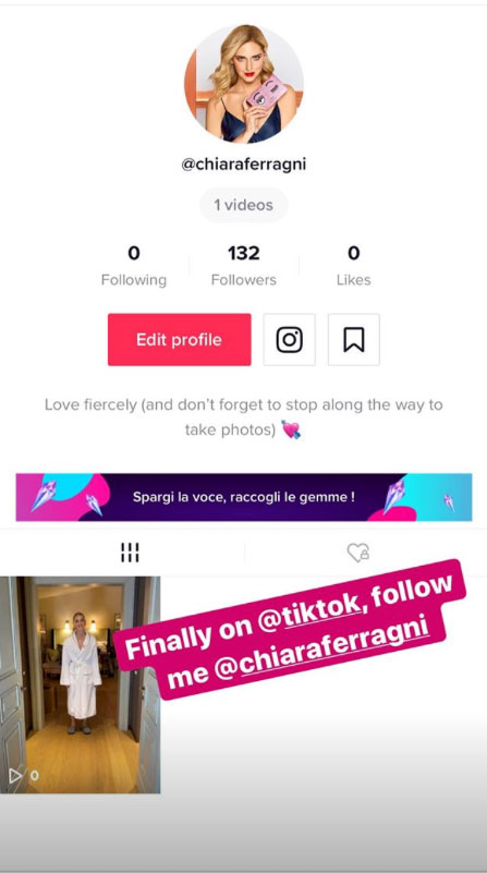 chiara ferragni su tiktok