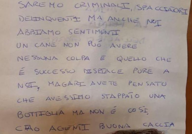 Lettera spacciatori