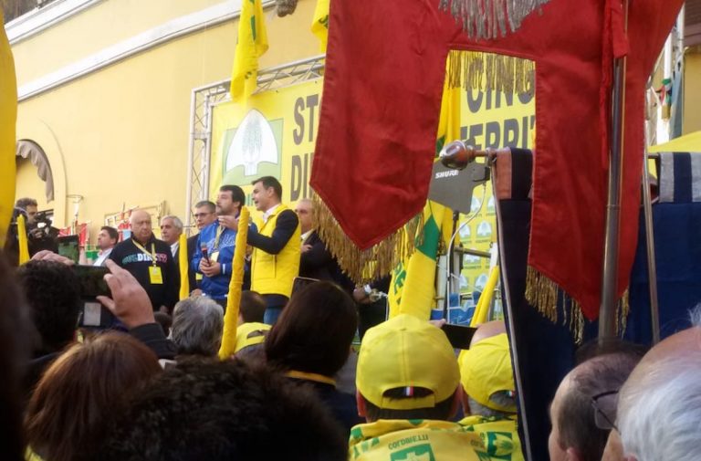 Salvini manifestazione Coldiretti