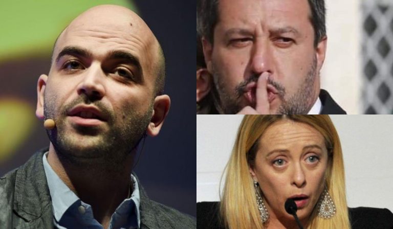 saviano attacca meloni salvini