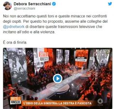 scontro tra Vauro e un neofascista