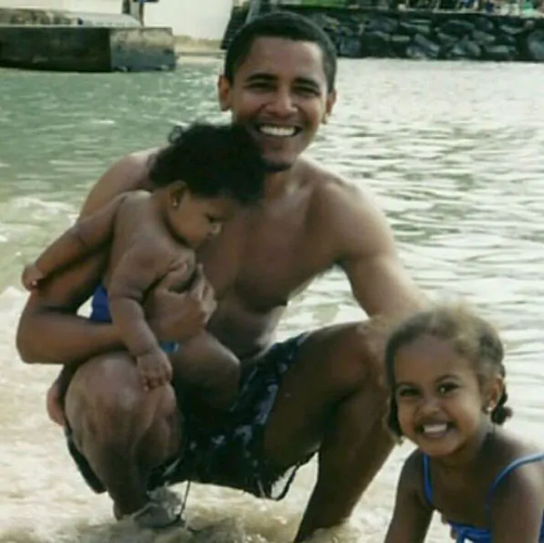 barack obama con le figlie