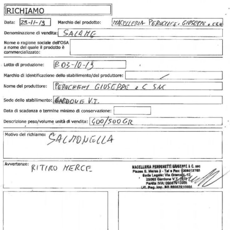 salame ritirato