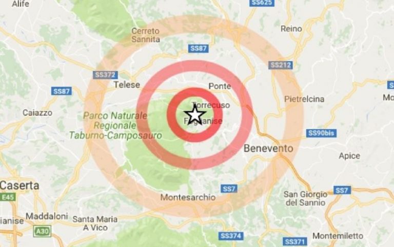 terremoto benevento oggi