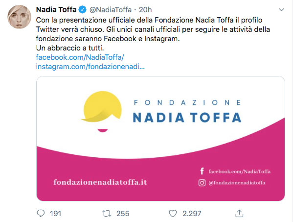nadia toffa twitter