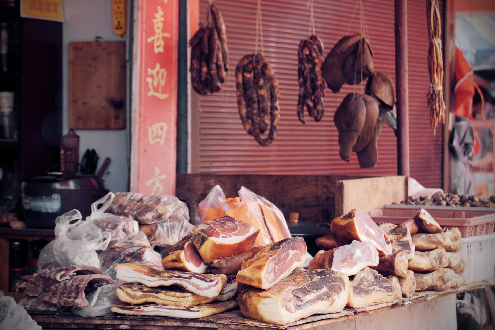 Cina, mercato della carne