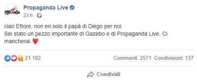 morto papà Diego Zoro Bianchi