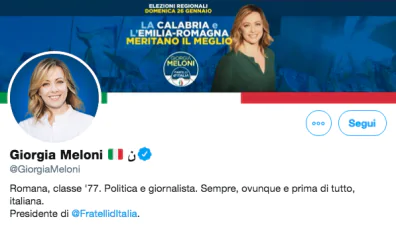 giorgia meloni twitter lettera araba