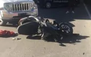 Scontro auto moto in Via Siffredi a Genova
