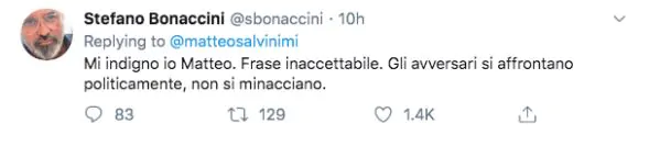 Tweet Stefano Bonaccini