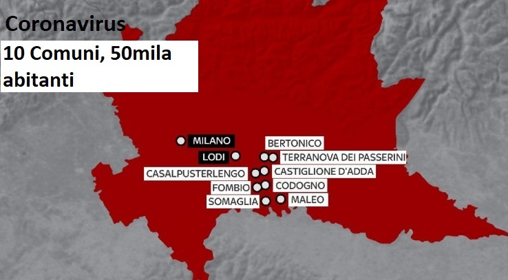 Comuni isolati Coronavirus
