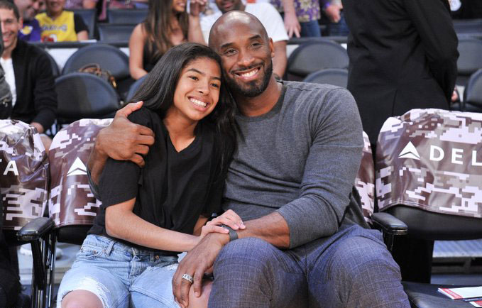 kobe birant con la figlia
