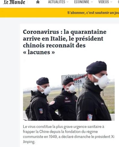 Le Monde coronavirus