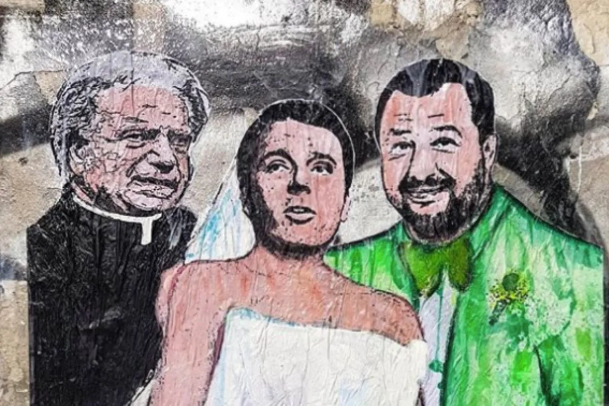 renzi salvini murales san valentino