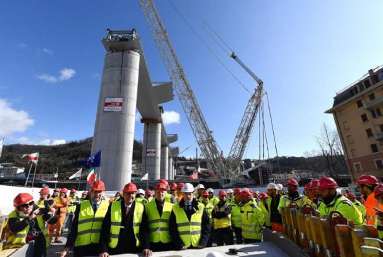 nuovo ponte morandi pile