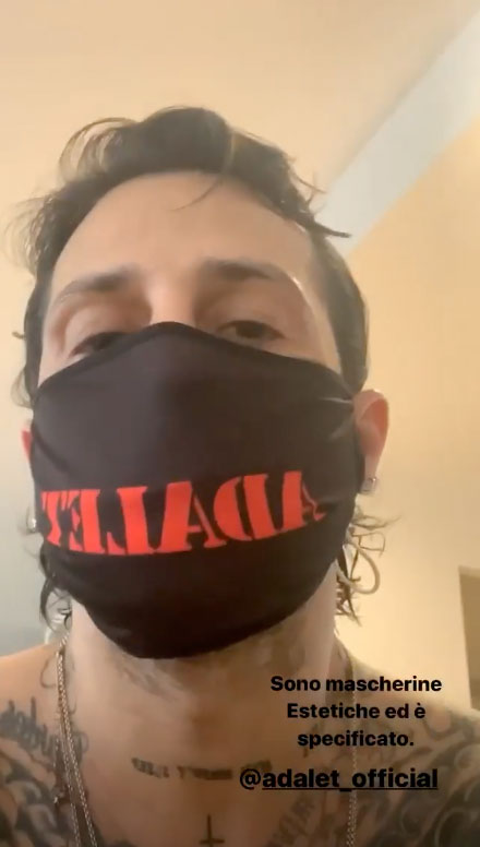 fabrizio corona mascherina