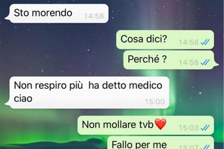 Coronavirus Bergamo messaggio whatsapp