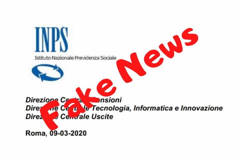 coronavirus inps fake news